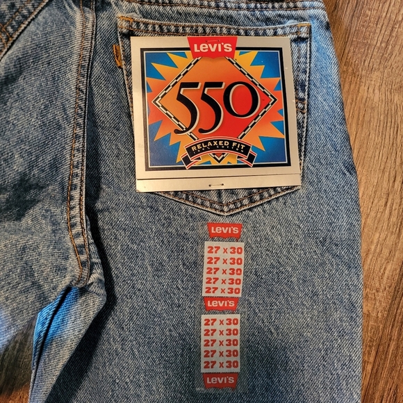 Vintage 1994 Levi’s 550 Relaxed Fit Jeans Orange Tab, Straight Leg, Student Fit - Picture 3 of 7